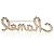Gabrielle Broche Chanel 2019 chapado en oro con script, perlas falsas y strass - vista 3