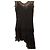 Autre Marque Vestido Extē negro asimétrico de encaje y seda