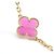 Bracciale charm Vintage Alhambra in smalto rosa Van Cleef & Arpels - vista 6