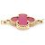 Bracciale Van Cleef & Arpels Vintage Alhambra in smalto rosa - vista 4
