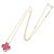 Collana Van Cleef & Arpels Vintage Alhambra in smalto rosa - vista 2