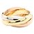 Anello Cartier Trinity in oro giallo bianco e rosa 18K - vista 2