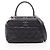 Chanel Matelassé Bowling Bag aus schwarzem Lammleder