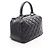 Chanel Matelassé Bowling Bag aus schwarzem Lammleder - Ansicht 2