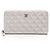 Timeless Carteira Longa Chanel Matelassé em Silver