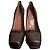 Alaïa Escarpins em Couro Castanho