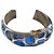 Autre Marque Trifari Armreif mit blauem Emaille