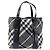 Burberry Nova Check Tote aus Canvas mit Karomuster Small
