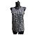 Timeless CHANEL Vintage Printed Silk Sleeveless Top – Black & Grey Monogram Camellia Pattern