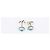 David Yurman Sterling Silver 14K Gold Blue Topaz Petite Chatelaine Stecker-Ohrringe - Ansicht 3
