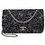 Borsa Chanel Medium Classic Double Flap in tweed nero e cristalli Paris-Shanghai