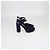 Prada Navy Blue Suede Ankle Strap Platform Sandals - view 3