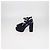 Prada Navy Blue Suede Ankle Strap Platform Sandals - view 4