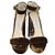 Sandali platform con cinturino alla caviglia in velluto e pelle marrone Jimmy Choo