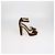 Sandali platform con cinturino alla caviglia in velluto e pelle marrone Jimmy Choo - vista 3