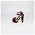 Sandali platform con cinturino alla caviglia in velluto bordeaux e pelle Jimmy Choo - vista 4