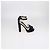 Sandali platform con cinturino alla caviglia in velluto blu navy e pelle Jimmy Choo - vista 3
