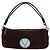 Borsa Demi Valentino in camoscio marrone scuro con firma V Crystal