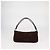 Borsa Demi Valentino in camoscio marrone scuro con firma V Crystal - vista 3