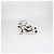 Sandali con tacco largo e cinturino alla caviglia Chanel White, Black Leather CC Print - vista 3