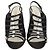 Sandali Slingback Caged Chanel in pelle nera con perle