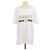 T-shirt Gucci in cotone bianco con logo stampato e effetto distressed