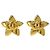 Chanel Vintage CC Flower Clip-On Metallo Texture