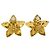 Chanel Vintage CC Flower Clip-On Metallo Texture - vista 2