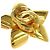 Chanel Vintage CC Flower Clip-On Metallo Texture - vista 3