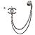 Boucles d'oreilles à chaîne Chanel Coco Mark - vue 2