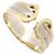 Anello Cartier 2C in oro tricolore 18K - vista 2