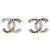 Pendientes Chanel B25C Coco Mark Logo chapados en oro