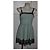 Lanvin Abito Corto in Cotone Verde con Pizzo Nero - vista 2