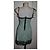 Lanvin Abito Corto in Cotone Verde con Pizzo Nero - vista 4