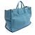 Sac cabas Gucci en cuir bleu - vue 2