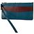 Givenchy GV3 Leder-Kartenhalter - Blau/Aubergine