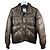 Moncler Columbus Brown Puffer Jacke für Herren Leder-Logo Größe 3 / M-L