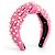 Lele Sadoughi Fascia per capelli imbottita con perle rosa