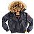 Parajumpers Schwarze Bomberjacke mit Pelzkapuze