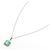 Autre Marque Pt900 Pt850 Smaragd Diamant Halskette - Ansicht 2