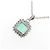 Autre Marque Pt900 Pt850 Smaragd Diamant Halskette - Ansicht 4