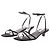 Totême Schwarze Satin-Sandalen