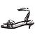 Totême Schwarze Satin-Sandalen - Ansicht 2