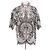 Zimmermann Camisa de lino blanca y negra