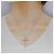 Autre Marque Collana Croce in Oro Bianco K14 e Diamanti - vista 6