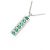 Autre Marque Pt900 Pt850 Smaragd Diamant Halskette - Ansicht 3