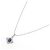 Autre Marque Pt900 Pt850 Saphir Diamant Halskette - Ansicht 2