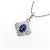Autre Marque Pt900 Pt850 Saphir Diamant Halskette - Ansicht 3
