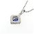 Autre Marque Pt900 Pt850 Saphir Diamant Halskette - Ansicht 4