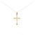 Autre Marque Collana Croce in Oro Giallo 14K e Oro Bianco
